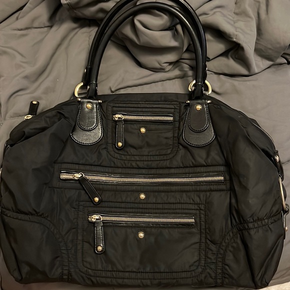 TOD'S bronze shimmering nylon bag
